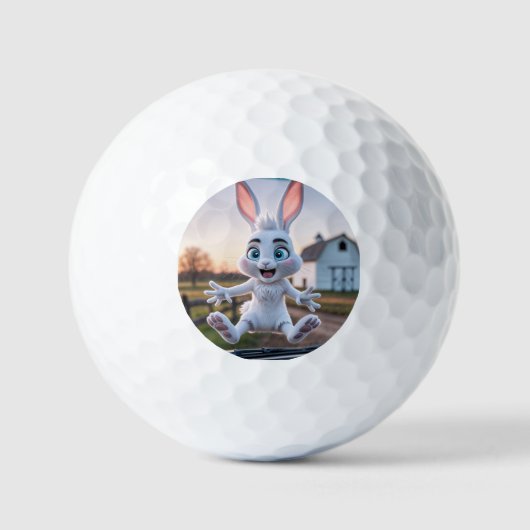 Haiku de Bunny Golf Balls - Speel met Whimsy Golfballen (Voorkant)