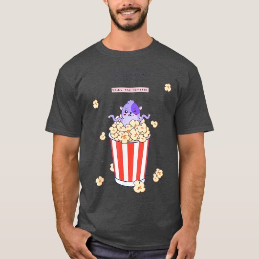 Haiku de hamster laat de Afbeeldingen rollen T-shirt (Voorkant)