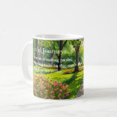 Haiku gedicht - vreugdevolle reizen poedel Mok (Voorkant links)