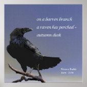 Haiku herfst Dusk Raven Poster (Voorkant)