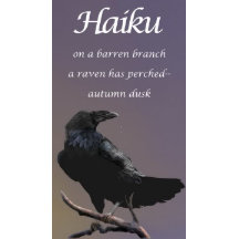 Haiku herfst Dusk Raven