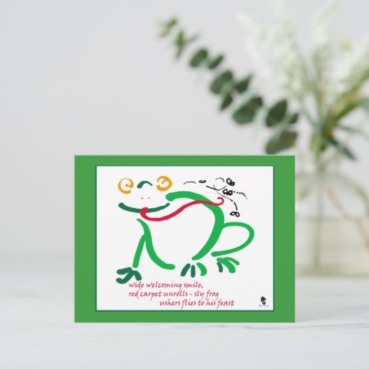 Haiku - Kikkersfeest Briefkaart (Staand voorkant)