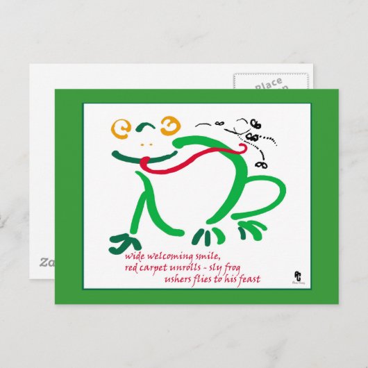 Haiku - Kikkersfeest Briefkaart (Voorkant / Achterkant)