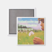 Haiku Koelkast Magneet - Kindertijd Zomerdagen (Voorkant / Achterkant)