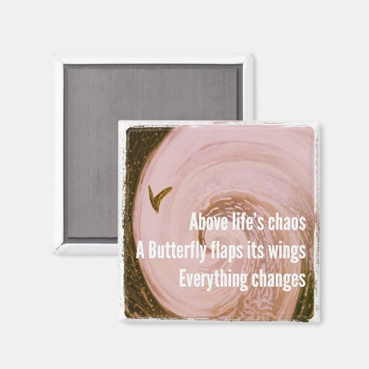 Haiku Koelkast Magneet - Vlinder (Voorkant / Achterkant)