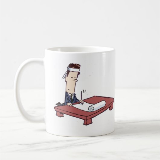 Haiku-Mok - verontwaardiging Koffiemok (Links)