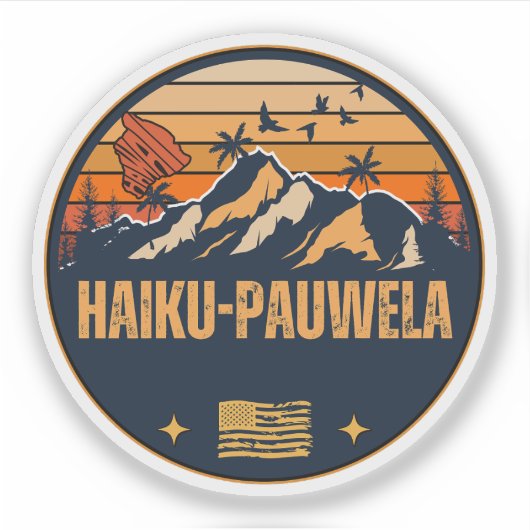 Haiku-Pauwela, Hawaï Sticker (Voorkant)