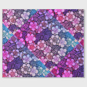 HAIKU/PINK PAARSE BLAUWE SPRINGSTROMEN CADEAUPAPIER (Vlak)