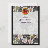 HAIKU RED RUBY MONOGRAM wit zwart Kaart (Achterkant)