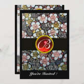 HAIKU RODE RUBY MONOGRAM wit bruin zwart Kaart (Voorkant / Achterkant)