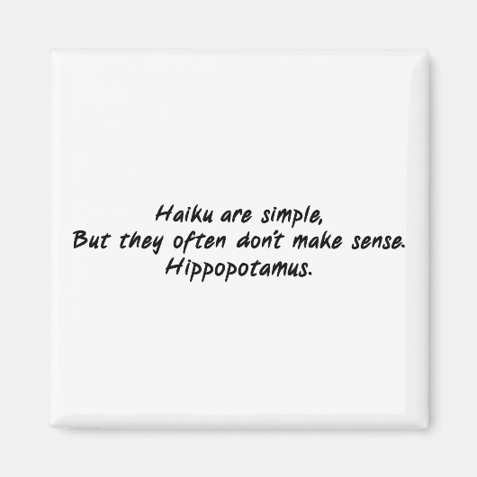 Haiku zijn eenvoudig magneet (Voorkant)