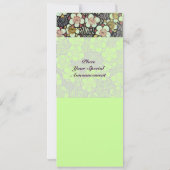 HAIKU/ ZWART WIT GEEL GROEN LENTE BLOEMEN KAART (Achterkant)