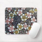HAIKU/ ZWART WIT ROZE LENTE BLOEMEN MUISMAT (Met muis)
