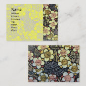 HAIKU/ZWARTE WIT-GEEL VISITEKAARTJE (Voorkant / Achterkant)