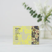 HAIKU/ZWARTE WIT-GEEL VISITEKAARTJE (Staand voorkant)