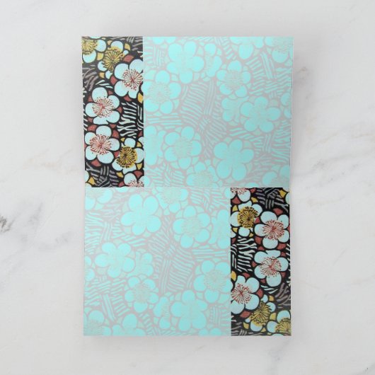 HAIKU/ZWARTE WIT PINK PINK BLUE SPRINGSTROMEN KAART (Binnen)