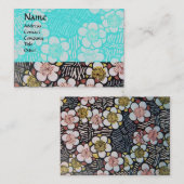 HAIKU/ZWARTE WITTE BLAUWE TURQUOÏNE-SPRINGSTROMEN VISITEKAARTJE (Voorkant / Achterkant)