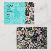 HAIKU/ZWARTE WITTE BLAUWE TURQUOÏNE-SPRINGSTROMEN VISITEKAARTJE (Voorkant / Achterkant)