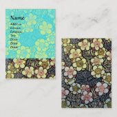 HAIKU/ZWARTE WITTE BLAUWE TURQUOÏNE-SPRINGSTROMEN VISITEKAARTJE (Voorkant / Achterkant)