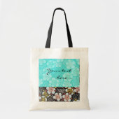 HAIKU/ZWARTE WITTE BLAUWGROEN BLAUWE SPRINGSTROMEN TOTE BAG (Voorkant)