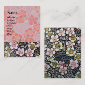 HAIKU/ZWARTE WITTE DRUKPINKSPRINGSTROMEN VISITEKAARTJE (Voorkant / Achterkant)