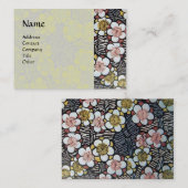 HAIKU/ZWARTE WITTE DRUKPINKSPRINGSTROMEN VISITEKAARTJE (Voorkant / Achterkant)