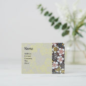 HAIKU/ZWARTE WITTE DRUKPINKSPRINGSTROMEN VISITEKAARTJE (Staand voorkant)