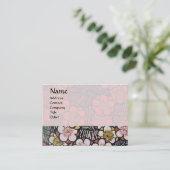 HAIKU/ZWARTE WITTE DRUKPINKSPRINGSTROMEN VISITEKAARTJE (Staand voorkant)