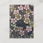 HAIKU/ZWARTE WITTE DRUKPINKSPRINGSTROMEN VISITEKAARTJE (Achterkant)