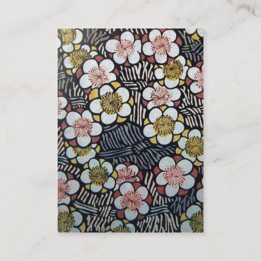 HAIKU/ZWARTE WITTE DRUKPINKSPRINGSTROMEN VISITEKAARTJE (Achterkant)