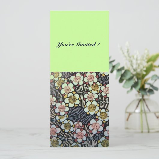 HAIKU/ZWARTE WITTE GEEL GROENE SPRINGSTROMEN KAART (Staand voorkant)