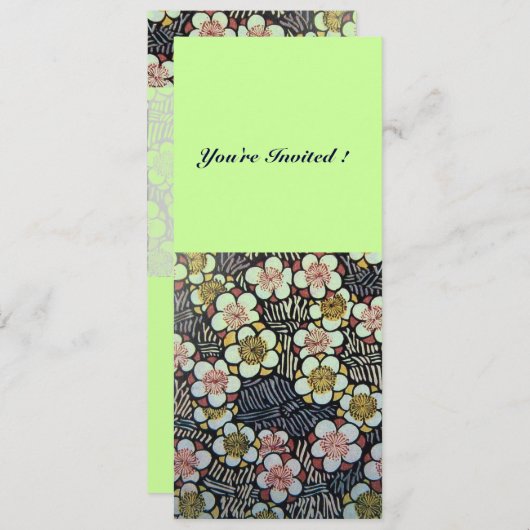 HAIKU/ZWARTE WITTE GEEL GROENE SPRINGSTROMEN KAART (Voorkant / Achterkant)