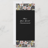 HAIKU/ZWARTE WITTE GEEL PINKSTROMEN KAART (Achterkant)