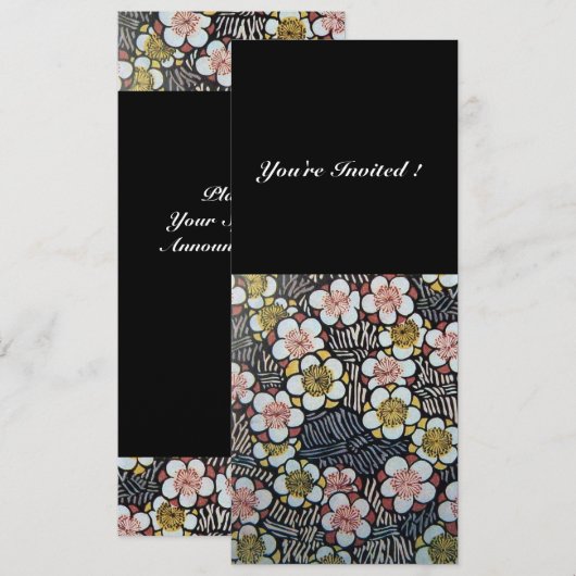 HAIKU/ZWARTE WITTE GEEL PINKSTROMEN KAART (Voorkant / Achterkant)