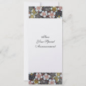 HAIKU/ZWARTE WITTE GEEL PINKSTROMEN KAART (Achterkant)