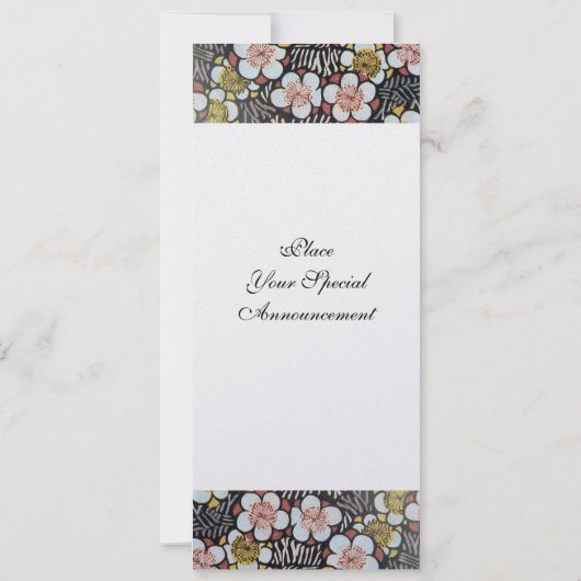 HAIKU/ZWARTE WITTE GEEL PINKSTROMEN KAART (Achterkant)