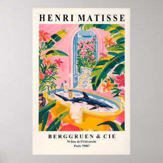 Haikunstprint voor in de badkuip Funny Tropische B Poster