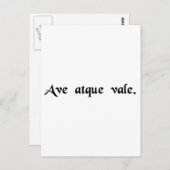 Hail en afscheid. briefkaart (Voorkant / Achterkant)