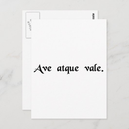 Hail en afscheid. briefkaart (Voorkant / Achterkant)