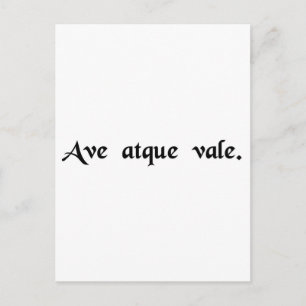 Hail en afscheid. briefkaart