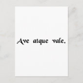 Hail en afscheid. briefkaart (Voorkant)