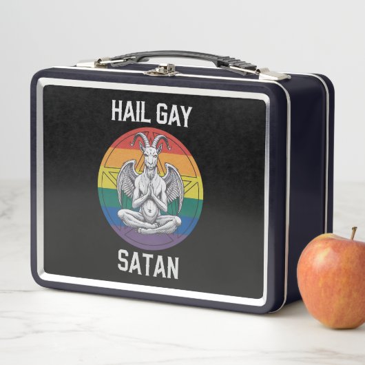 Hail Gay Satan Funny Gothic Gothic Goat LGBTQ (In situ)