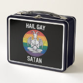 Hail Gay Satan Funny Gothic Gothic Goat LGBTQ (Voorkant)