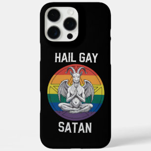 Hail Gay Satan Funny Gothic Gothic Goat LGBTQ iPhone 16 Pro Max Hoesje