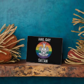 Hail Gay Satan Funny Gothic Gothic Goat LGBTQ Fotoplaat (Zijkant)
