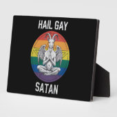 Hail Gay Satan Funny Gothic Gothic Goat LGBTQ Fotoplaat (Zijkant)