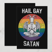 Hail Gay Satan Funny Gothic Gothic Goat LGBTQ Kaart (Voorkant / Achterkant)