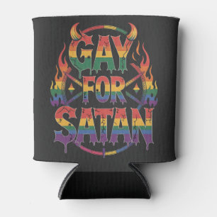 Hail Gay Satan Rainbow Baphomet Duivel Geit LGBTQ Blikjeskoeler