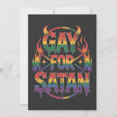 Hail Gay Satan Rainbow Baphomet Duivel Geit LGBTQ Feestdagenkaart (Voorkant)
