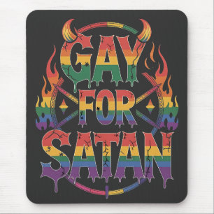Hail Gay Satan Rainbow Baphomet Duivel Geit LGBTQ Muismat